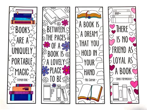 Free Printable Bookmarks With Quotes Pdf